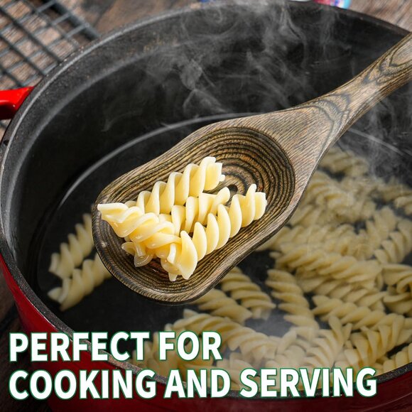 6 Pcs Kitchen Tools Set Including Cooking Slotted Spatula Spaghetti Spoon - Picture 12 of 13